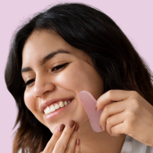 Alternative view of jade roller e gua sha