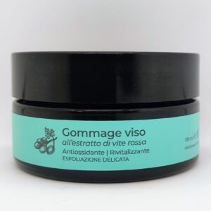 gommage viso all'estratto di vite rossa