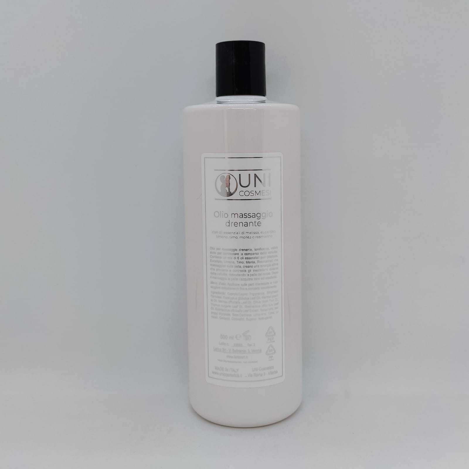 olio da massaggio drenante